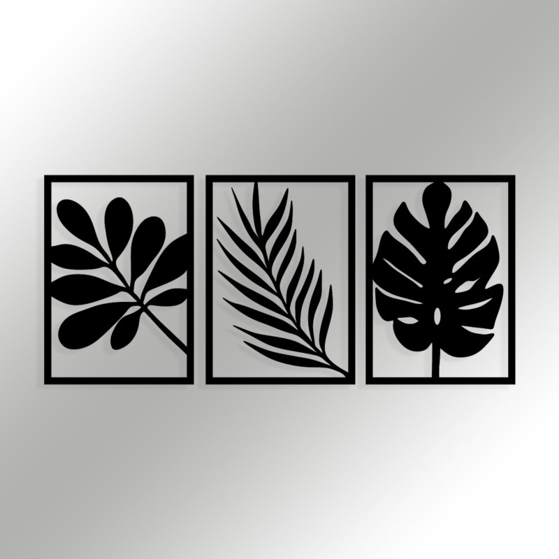 Wallxpert Decorative Metal Wall Accessory Cincuenta Black