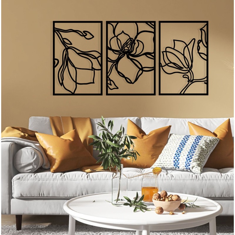 Wallxpert Decorative Metal Wall Accessory Adda Black