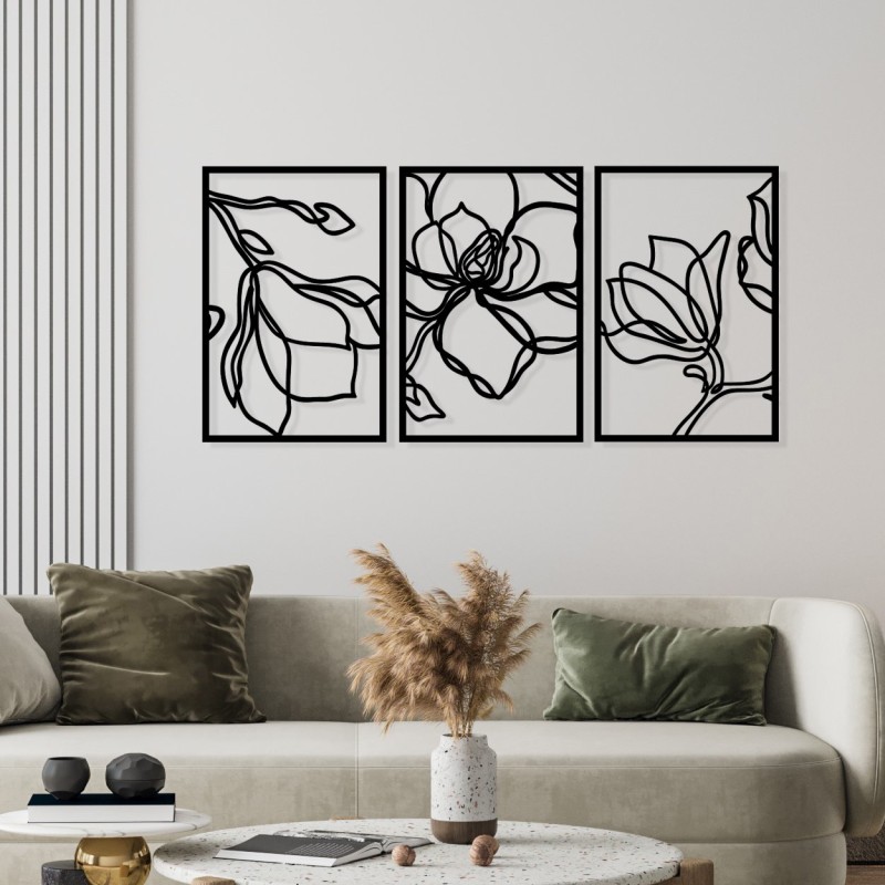 Wallxpert Decorative Metal Wall Accessory Adda Black