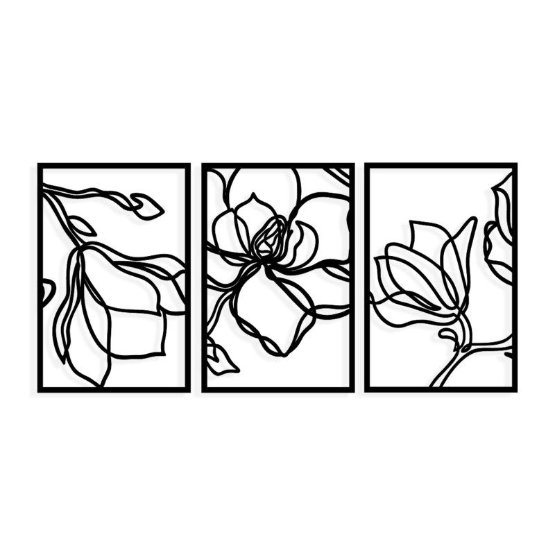 Wallxpert Decorative Metal Wall Accessory Adda Black