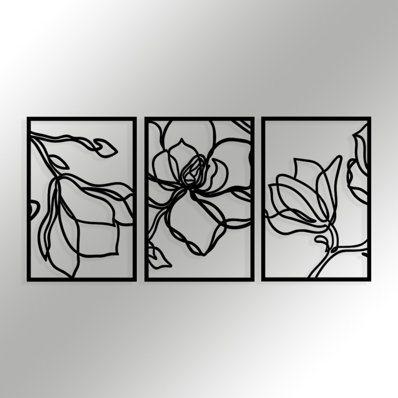 Wallxpert Decorative Metal Wall Accessory Adda Black