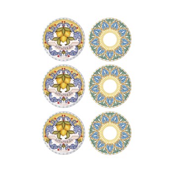 Plate Set (6 Pieces) LMN001 Multicolor