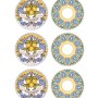 Plate Set (6 Pieces) LMN001 Multicolor
