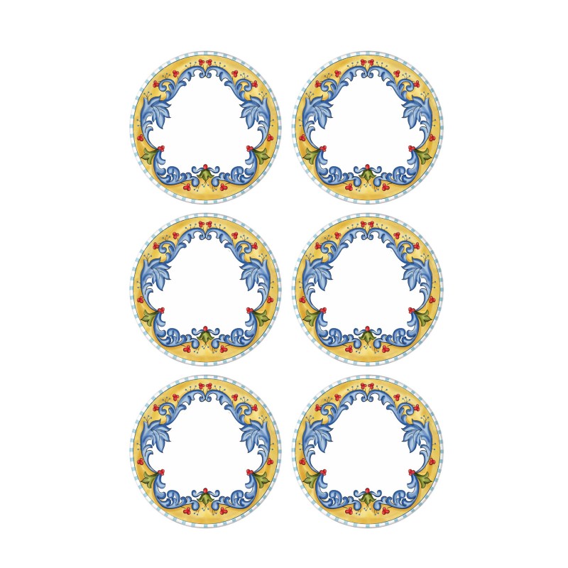 Service Plate Set (6 Pieces) LMN002 White
Blue
Gold
Green