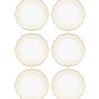 Dessert Plate Set (6 Pieces) DNR0021 Cream