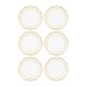Dessert Plate Set (6 Pieces) DNR0022 Cream