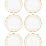 Dessert Plate Set (6 Pieces) DNR0022 Cream