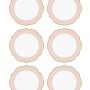 Dessert Plate Set (6 Pieces) DNR0026 Pink