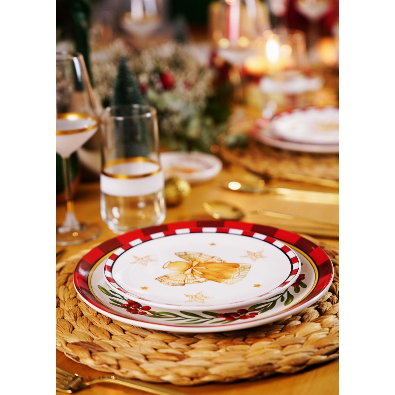 Ceramic Dessert Plate Set (6 Pieces) NEW029 White
Red
Yellow
