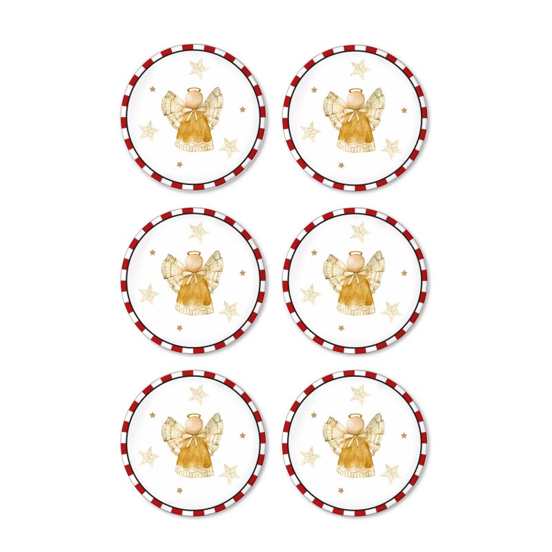 Ceramic Dessert Plate Set (6 Pieces) NEW029 White
Red
Yellow