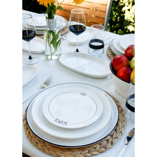 Ceramic Dessert Plate Set (6 Pieces) DLY001 White Ceramic Dessert Plate Set (6 Pieces) DLY001 White