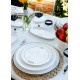 Ceramic Dessert Plate Set (6 Pieces) DLY001 White Ceramic Dessert Plate Set (6 Pieces) DLY001 White
