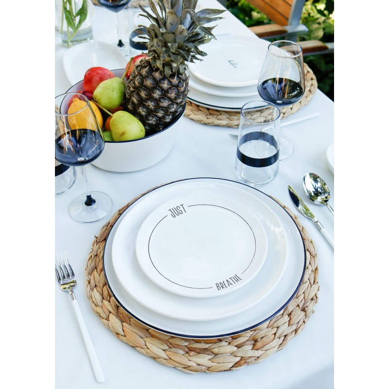 Ceramic Dessert Plate Set (6 Pieces) DLY001 White