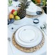 Ceramic Dessert Plate Set (6 Pieces) DLY001 White Ceramic Dessert Plate Set (6 Pieces) DLY001 White