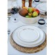 Ceramic Dessert Plate Set (6 Pieces) DLY001 White Ceramic Dessert Plate Set (6 Pieces) DLY001 White