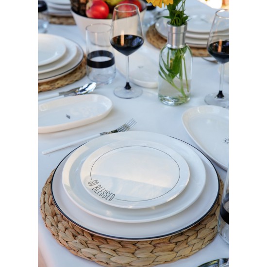 Ceramic Dessert Plate Set (6 Pieces) DLY001 White Ceramic Dessert Plate Set (6 Pieces) DLY001 White