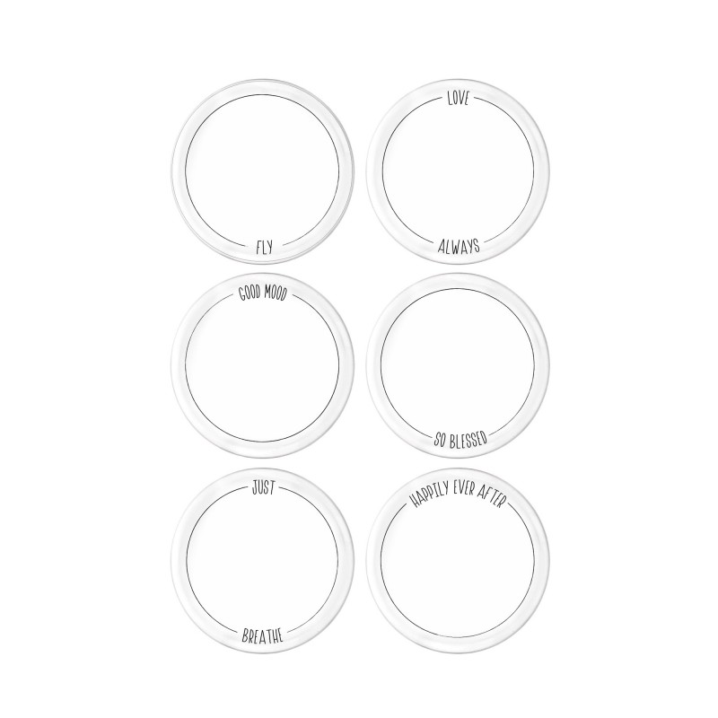 Ceramic Dessert Plate Set (6 Pieces) DLY001 White