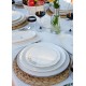 Ceramic Dessert Plate Set (6 Pieces) DLY001 White Ceramic Dessert Plate Set (6 Pieces) DLY001 White
