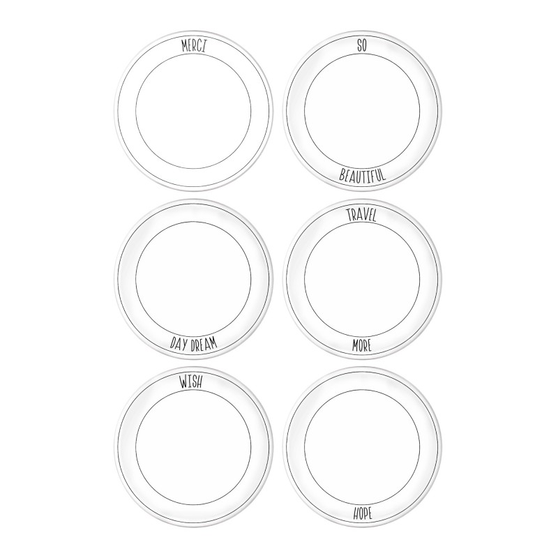 Service Plate Set (6 Pieces) DLY003 White