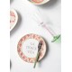 Ceramic Dessert Plate Set (6 Pieces) DVT0001 Pink Ceramic Dessert Plate Set (6 Pieces) DVT0001 Pink