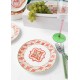 Ceramic Dessert Plate Set (6 Pieces) DVT0002 Pink Ceramic Dessert Plate Set (6 Pieces) DVT0002 Pink