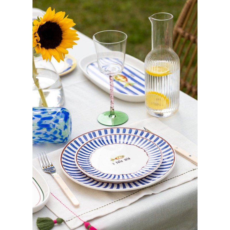 Ceramic Dessert Plate Set (6 Pieces) FSH0001 Blue