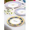 Ceramic Dessert Plate Set (6 Pieces) FSH0001 Blue