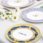Ceramic Dessert Plate Set (6 Pieces) FSH0001 Blue