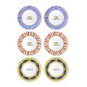 Ceramic Dessert Plate Set (6 Pieces) FSH0001 Blue