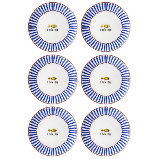 Service Plate Set (6 Pieces) FSH0002 Blue
