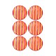 Ceramic Dessert Plate Set (6 Pieces) JOY0001 Orange