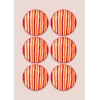 Ceramic Dessert Plate Set (6 Pieces) JOY0001 Orange