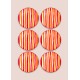 Ceramic Dessert Plate Set (6 Pieces) JOY0001 Orange