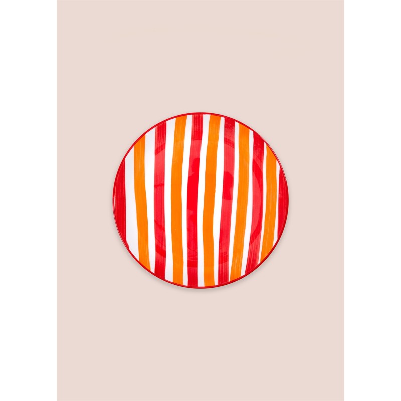 Ceramic Dessert Plate Set (6 Pieces) JOY0001 Orange