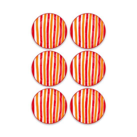 Ceramic Dessert Plate Set (6 Pieces) JOY0001 Orange