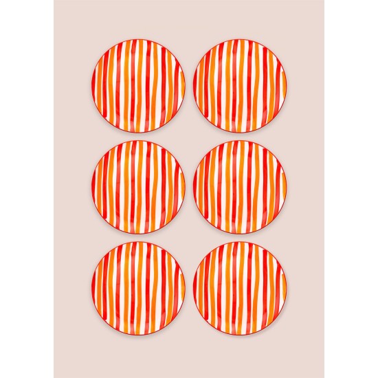 Service Plate Set (6 Pieces) JOY0002 Orange
