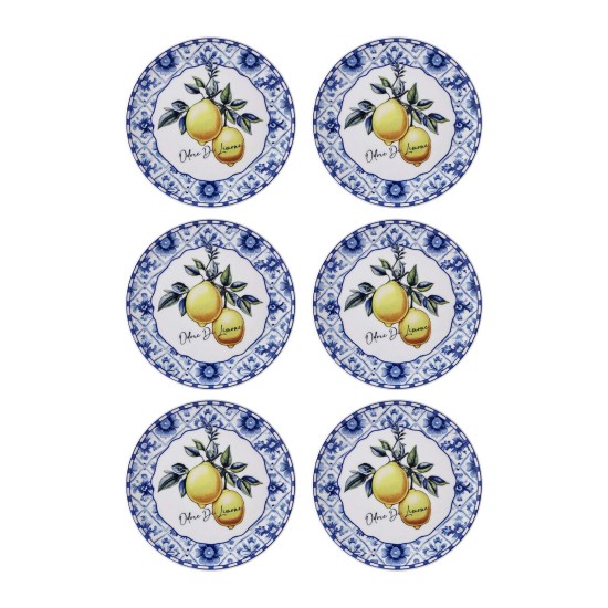 Ceramic Dessert Plate Set (6 Pieces) ODL0001 Yellow
