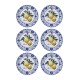 Ceramic Dessert Plate Set (6 Pieces) ODL0001 Yellow
