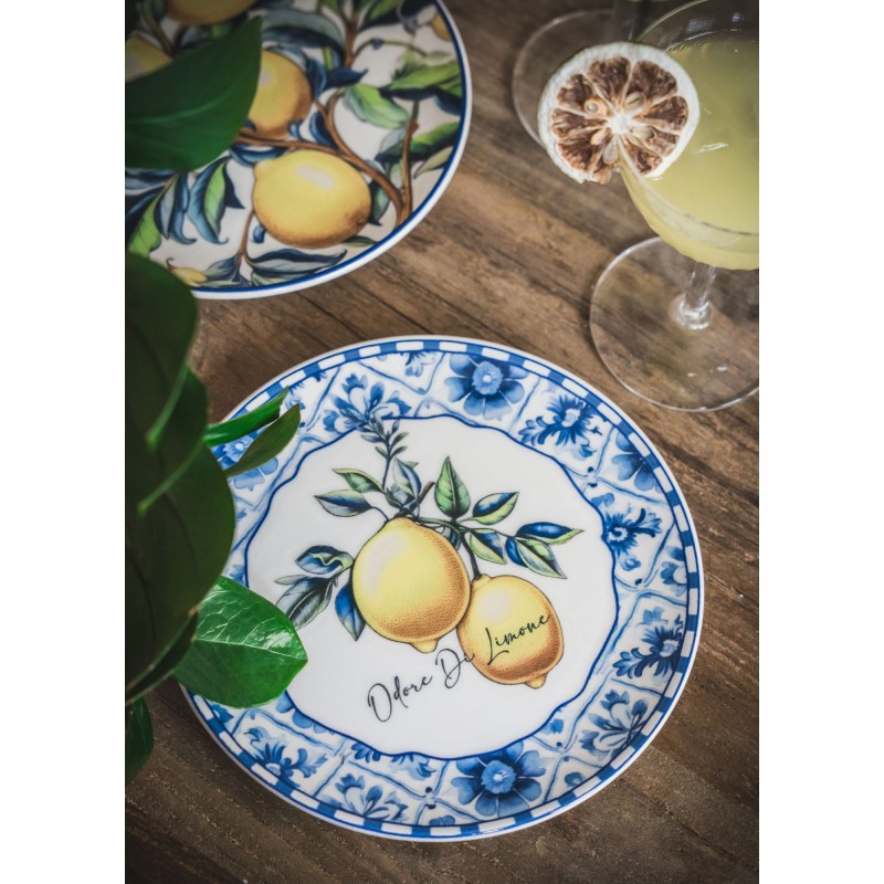 Ceramic Dessert Plate Set (6 Pieces) ODL0001 Yellow