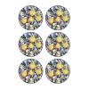 Ceramic Dessert Plate Set (6 Pieces) ODL0002 Yellow