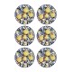 Ceramic Dessert Plate Set (6 Pieces) ODL0002 Yellow