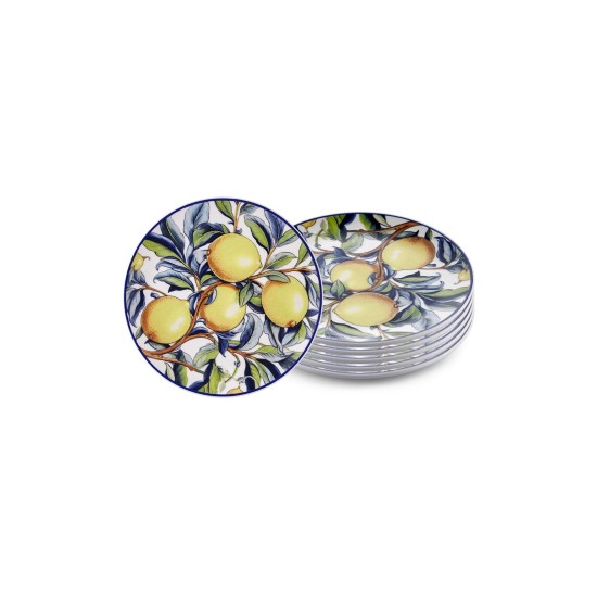 Ceramic Dessert Plate Set (6 Pieces) ODL0002 Yellow