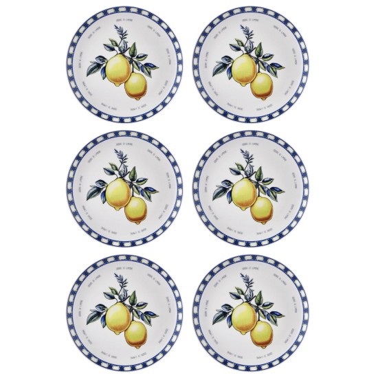 Service Plate Set (6 Pieces) ODL0004 Yellow