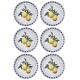 Service Plate Set (6 Pieces) ODL0004 Yellow