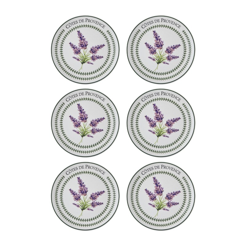 Ceramic Dessert Plate Set (6 Pieces) PRC0002 Lilac