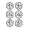 Ceramic Dessert Plate Set (6 Pieces) PRC0002 Lilac