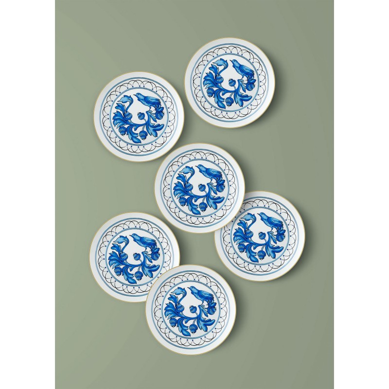 Dessert Plate Set (6 Pieces) DNR0051 Multicolor