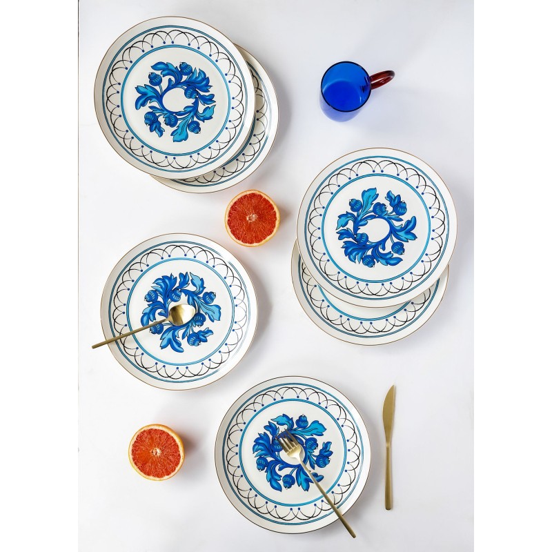 Service Plate Set (6 Pieces) DNR0052 Multicolor