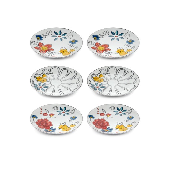 Dessert Plate Set (6 Pieces) DNR0053 Multicolor Dessert Plate Set (6 Pieces) DNR0053 Multicolor