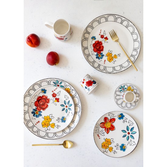 Dessert Plate Set (6 Pieces) DNR0053 Multicolor Dessert Plate Set (6 Pieces) DNR0053 Multicolor